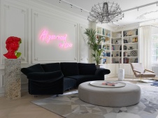 Фото интерьера гостиной дома в стиле фьюжн