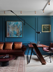 Фото интерьера кабинета дома в стиле фьюжн