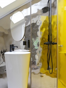 Фото интерьера санузла дома в стиле фьюжн 