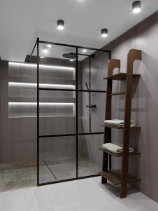 Фото интерьера санузла дома в стиле фьюжн