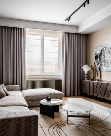 Фото интерьера гостиной квартиры в стиле фьюжн