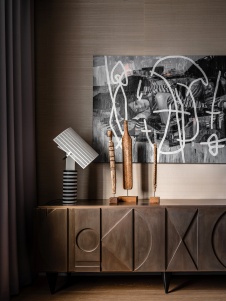 Фото интерьера гостиной квартиры в стиле фьюжн