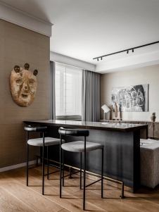 Фото интерьера гостиной квартиры в стиле фьюжн