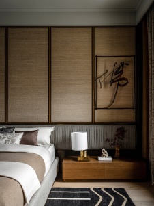 Фото интерьера спальни квартиры в стиле фьюжн 