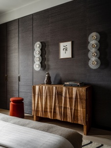 Фото интерьера спальни квартиры в стиле фьюжн