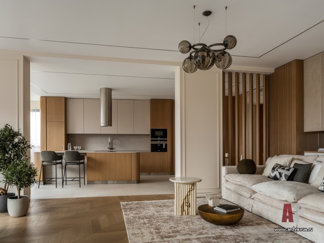 Фото интерьера гостиной квартиры в современном стиле