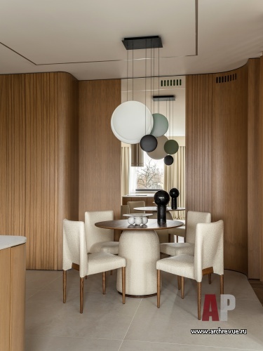 Фото интерьера столовой квартиры в современном стиле