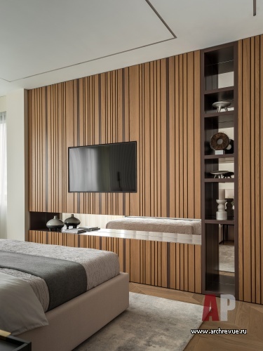 Фото интерьера спальни квартиры в современном стиле