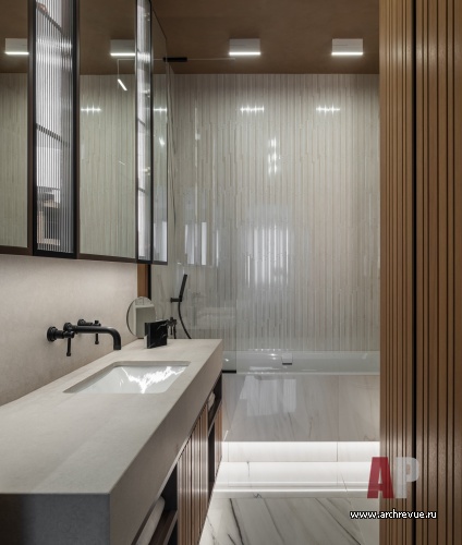 Фото интерьера ванной квартиры в современном стиле