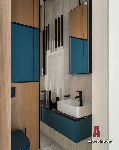 Фото интерьера гостевого санузла квартиры в современном стиле