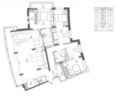 Перепланировка 4-х комнатной квартиры в новом ЖК, 220 кв. м.