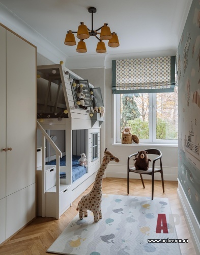 Фото интерьера детской квартиры в стиле неоклассика