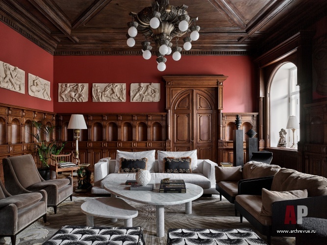 Фото интерьера гостиной квартиры в классическом стиле