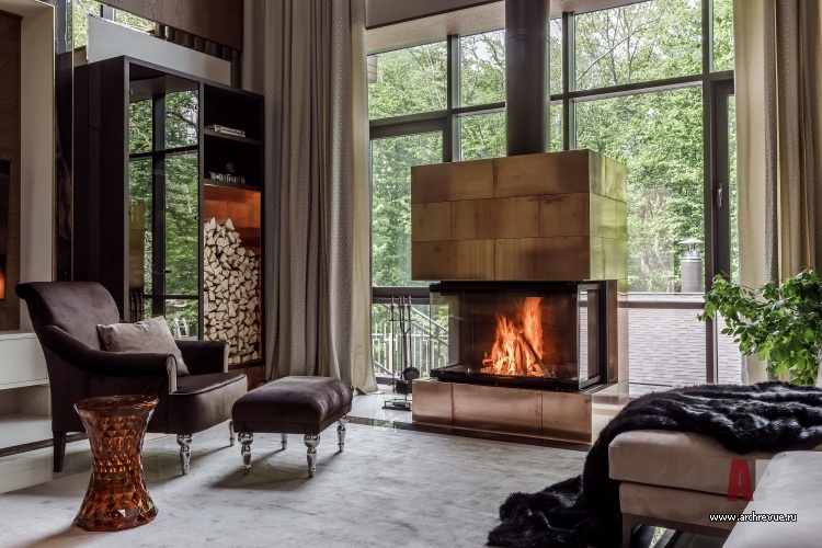 Фото интерьера зоны отдыха дома в современном стиле 