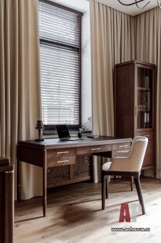 Фото интерьера кабинета дома в современном стиле 