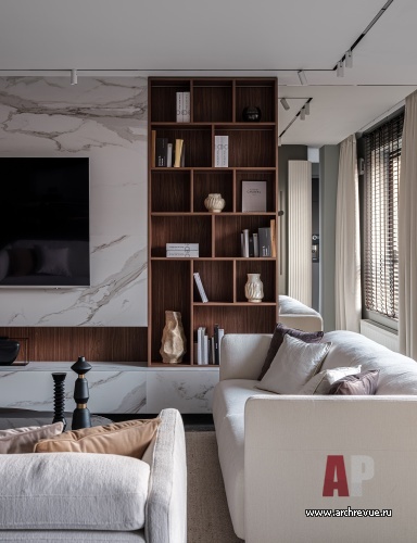 Фото интерьера гостиной квартиры в современном стиле