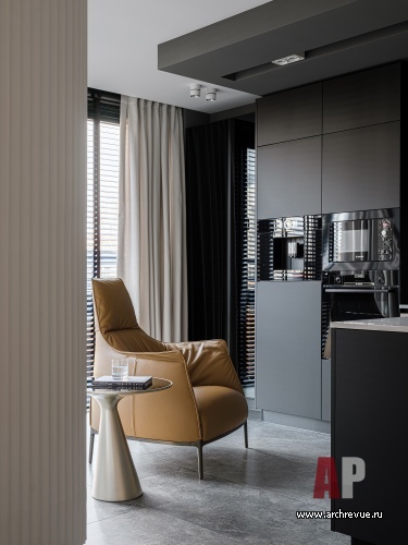 Фото интерьера кухни квартиры в современном стиле