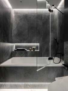 Фото интерьера ванной квартиры в современном стиле 