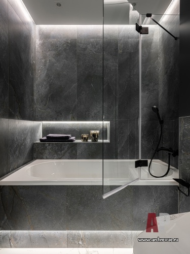 Фото интерьера ванной квартиры в современном стиле 