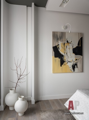 Фото интерьера спальни квартиры в современном стиле