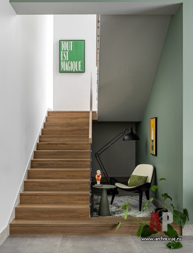 Фото лестницы дома в стиле фьюжн
