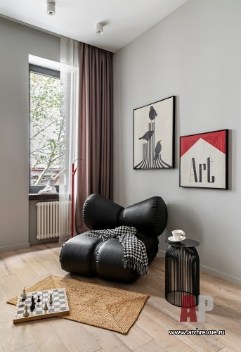 Фото интерьера кабинета дома в стиле фьюжн 