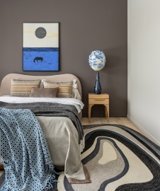 Фото интерьера спальни дома в стиле фьюжн