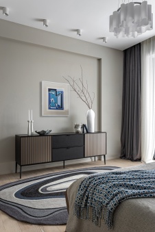 Фото интерьера спальни дома в стиле фьюжн