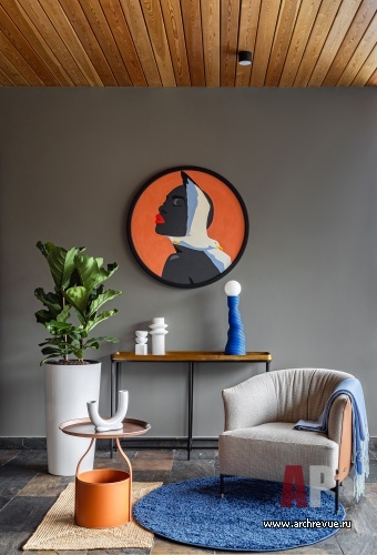 Фото интерьера зоны отдыха дома в стиле фьюжн