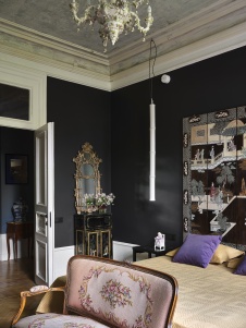 Фото интерьера спальни квартиры в стиле фьюжн 