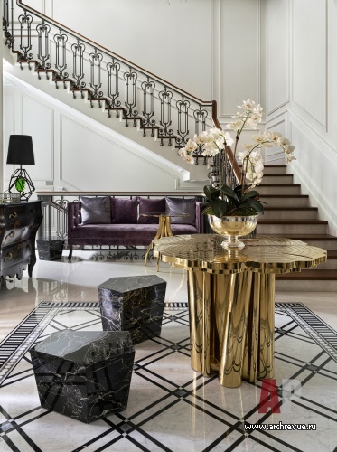 Фото интерьера входной зоны дома в стиле ар-деко 