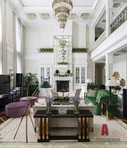 Фото интерьера каминной дома в стиле ар-деко 