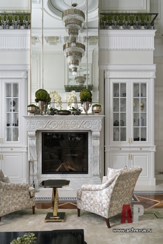 Фото интерьера каминной дома в стиле ар-деко 