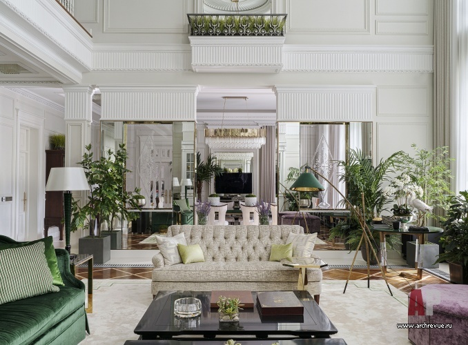 Фото интерьера гостиной дома в стиле ар-деко