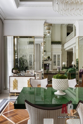 Фото интерьера столовой дома в стиле ар-деко 