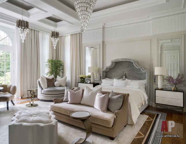 Фото интерьера спальни дома в стиле ар-деко 