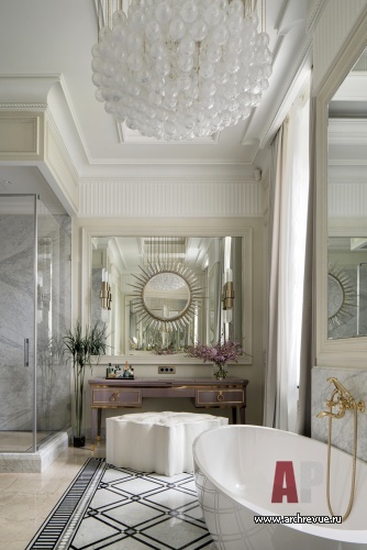 Фото интерьера санузла дома в стиле ар-деко 