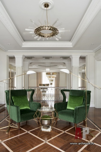Фото интерьера зоны отдыха дома в стиле ар-деко 