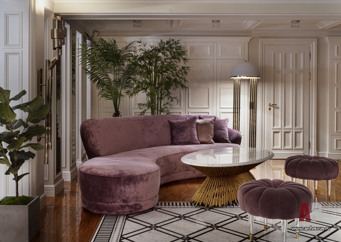 Фото интерьера зоны отдыха дома в стиле ар-деко 