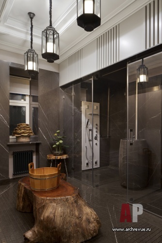 Фото интерьера СПА-зоны дома в стиле ар-деко 