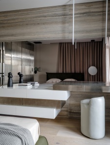 Фото интерьера спальни квартиры в стиле минимализм