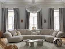 Фото интерьера гостиной квартиры в стиле фьюжн 