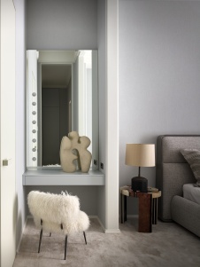 Фото интерьера спальни квартиры в стиле фьюжн 