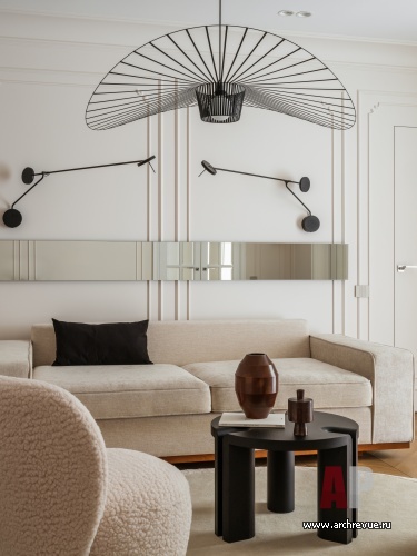 Фото интерьера гостиной квартиры в стиле фьюжн