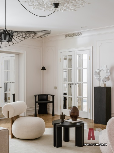 Фото интерьера гостиной квартиры в стиле фьюжн