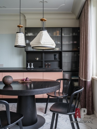 Фото интерьера столовой квартиры в стиле фьюжн