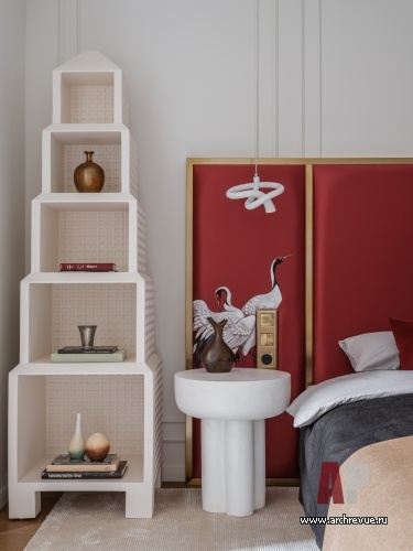 Фото интерьера спальни квартиры в стиле фьюжн