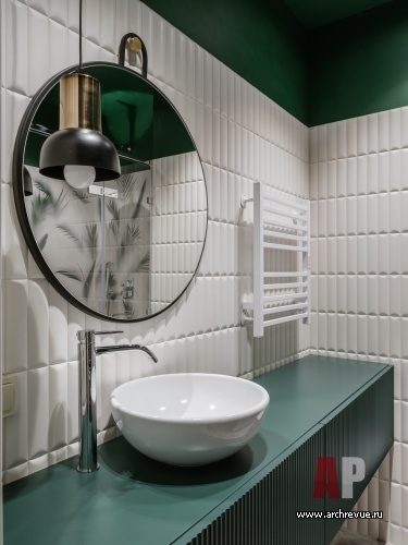 Фото интерьера гостевого санузла квартиры в стиле фьюжн