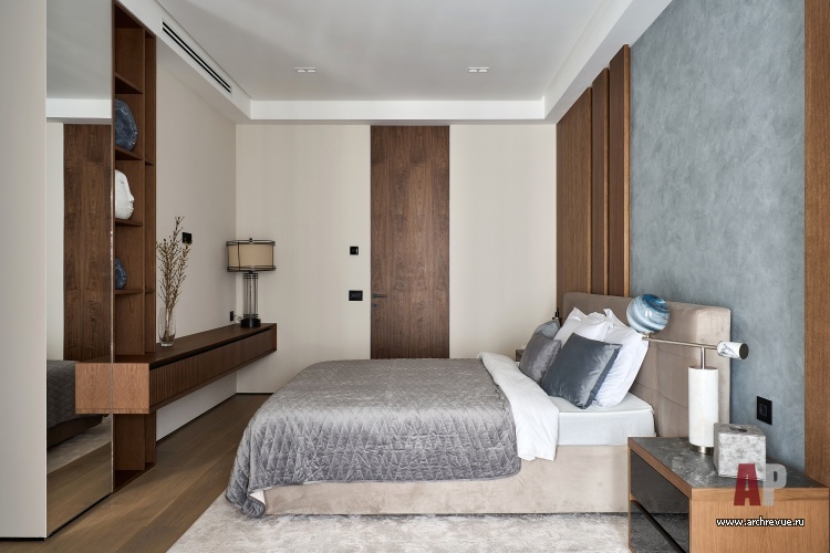 Фото интерьера спальни квартиры в современном стиле