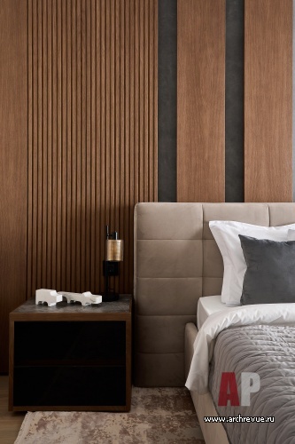 Фото интерьера спальни квартиры в современном стиле